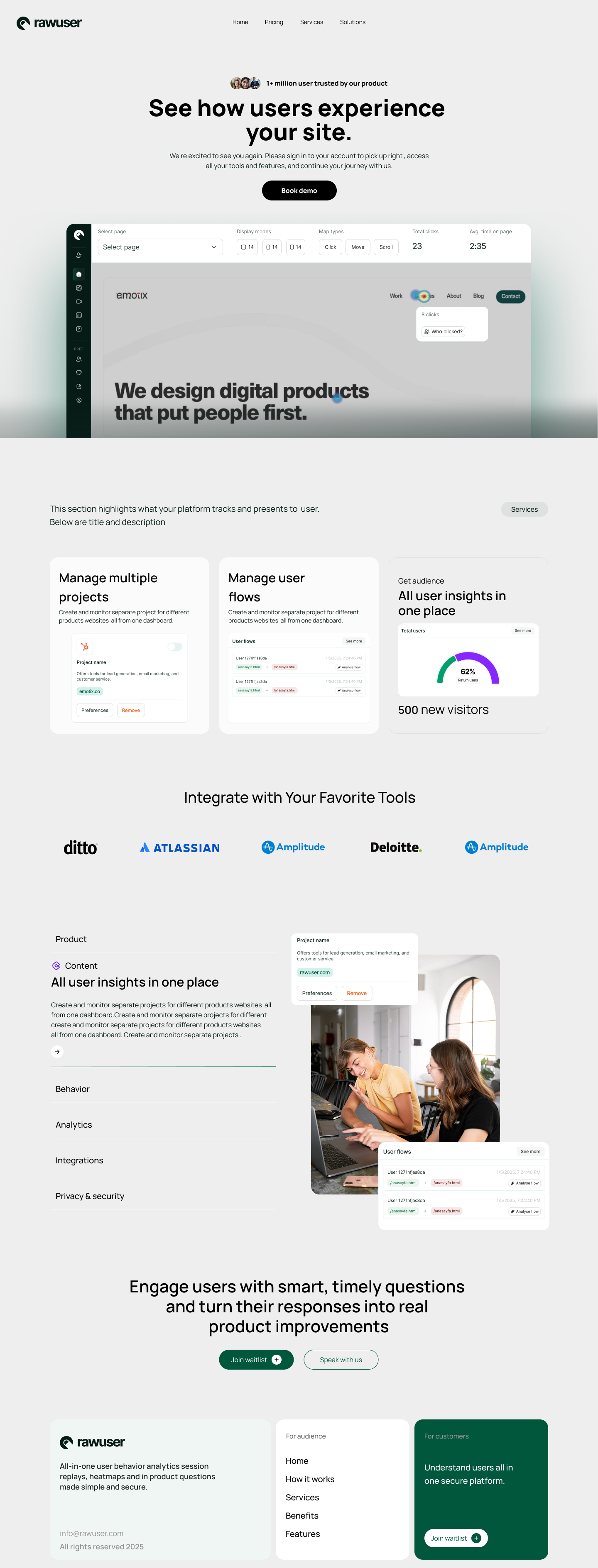 Rawuser Dashboard Interface